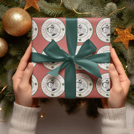 Röd och Grönt från jultomten Personlig jul Presentpapper