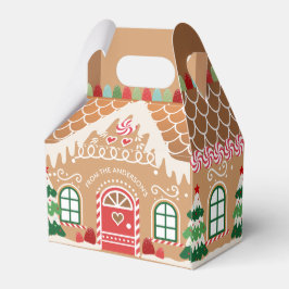 Röd- och Grönt Gingerbröd House-favoritruta Presentaskar