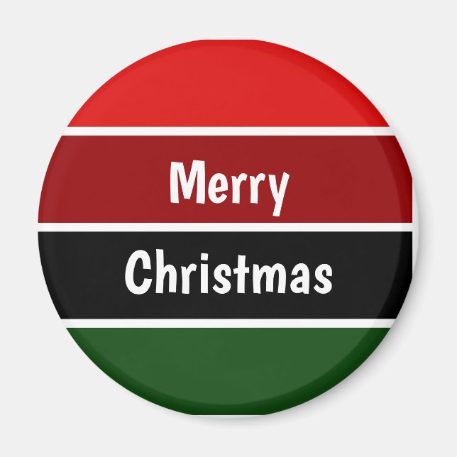 Röd och Grönt God jul Golf Bollar Magnet (Framsidan)
