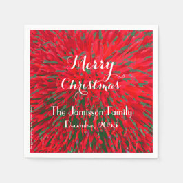 Röd och Grönt God jul, Namn, Party Pappra Pappersservett