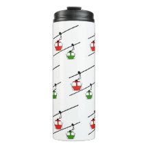 Röd och grönt gondolas på termiska tumlare