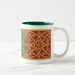 Röd och Grönt gotiic Helgdag Coffee Mugg
