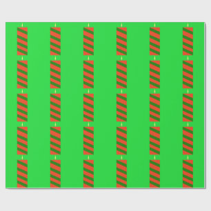 Röd och Grönt Grönt Blinka Papper Presentpapper