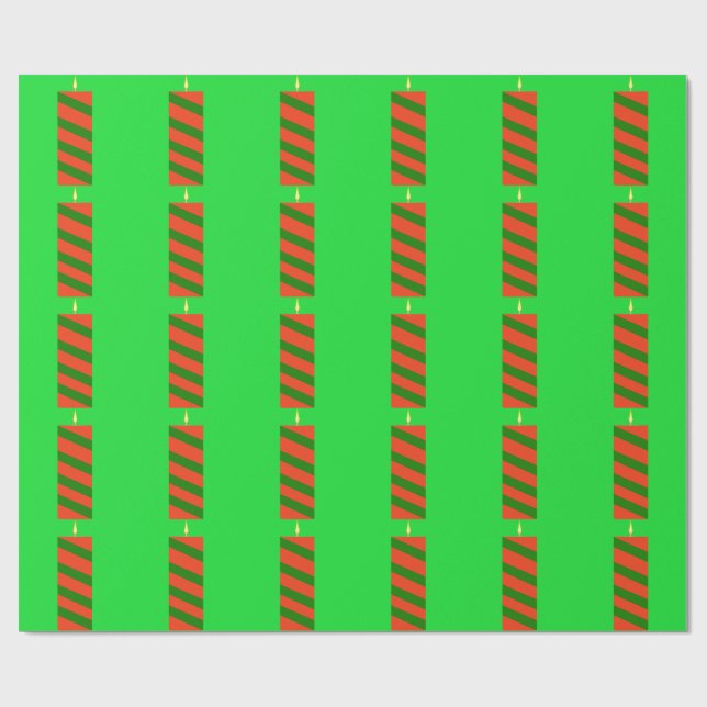 Röd och Grönt Grönt Blinka Papper Presentpapper (Platt)