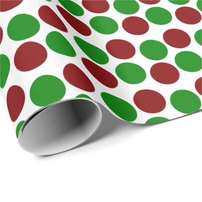 Röd- och Grönt-Helgdag Presentpapper (Rullad Hörn)