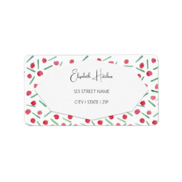 Röd och Grönt i julklapp Adressetikett