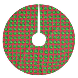 Röd och Grönt jul Julgransmatta Borstad Polyester