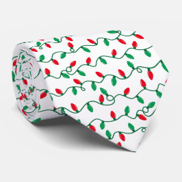 Röd och Grönt Jul Ljus Slips