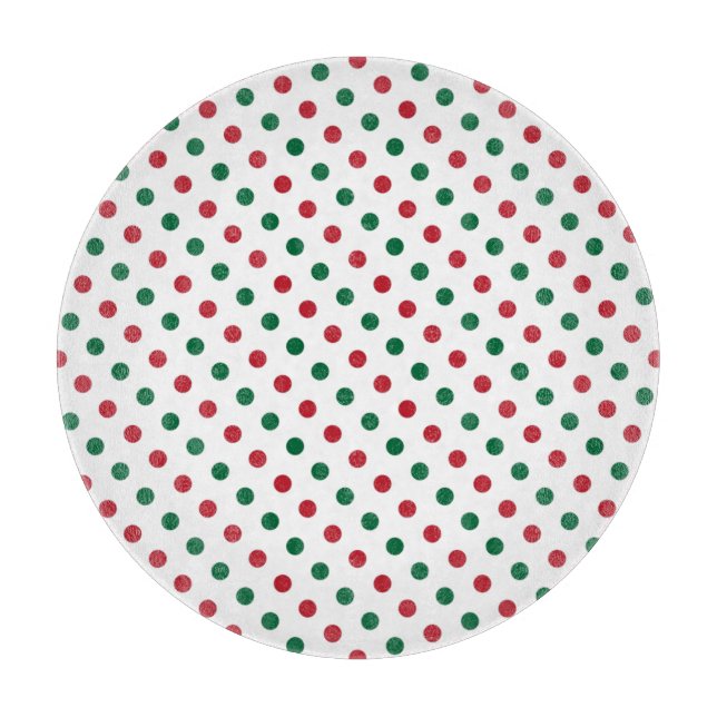 Röd och Grönt Jul Polka Dot Mönster (Framsidan)