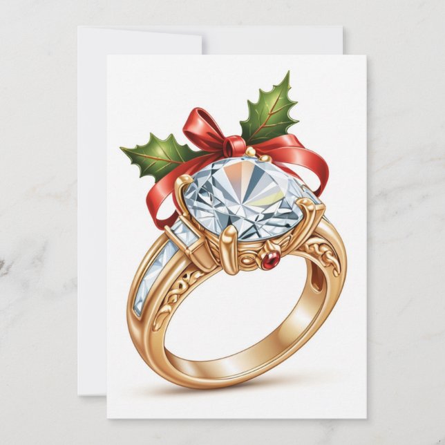 röd och grönt jul spara datumkort inbjudningar (Framsida)