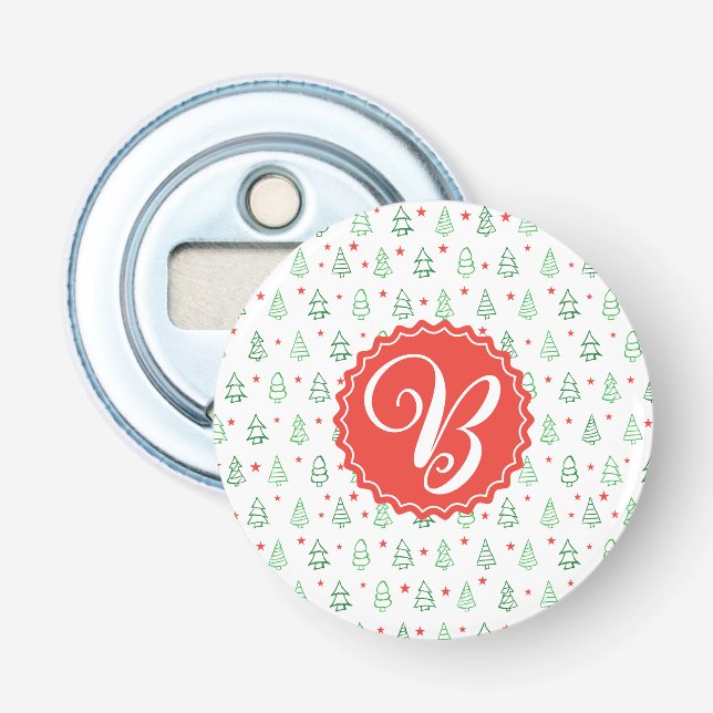 Röd och Grönt Julgran Flasköppnare (Framsidan)