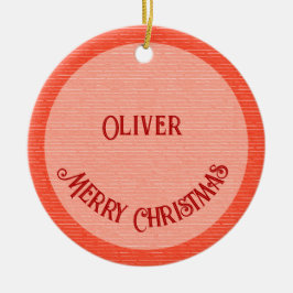 Röd och Grönt Juli Vibes Jul Julgransprydnad Keramik