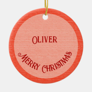 Röd och Grönt Juli Vibes Jul Julgransprydnad Keramik