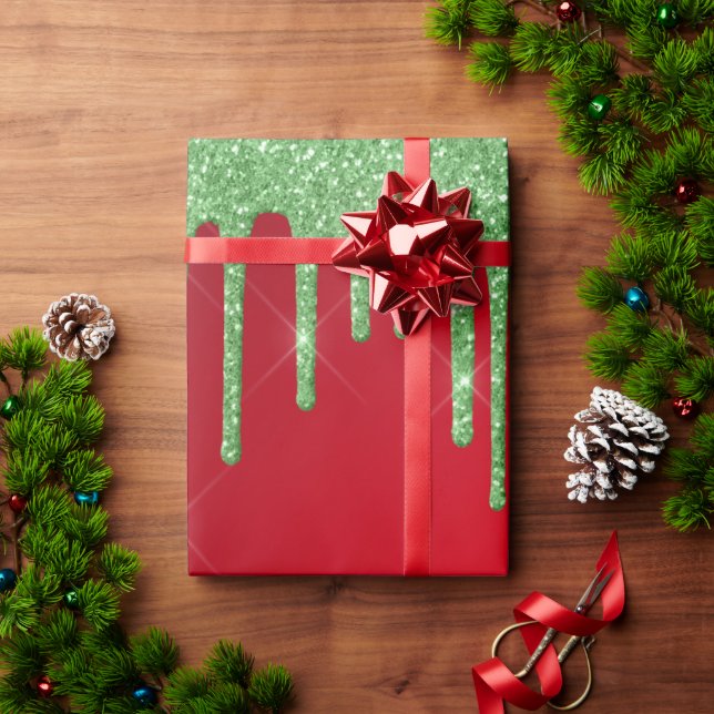 Röd- och grönt-julmas presentpapper (Julgåva)