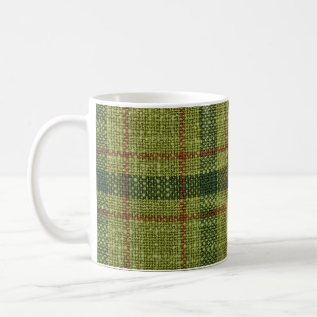 Röd och grönt Jultartan. Kaffemugg (Vänster)