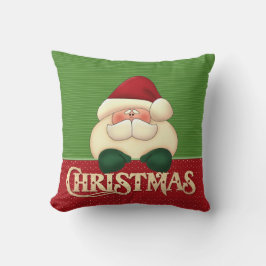Röd och Grönt jultomten Pillow Kudde