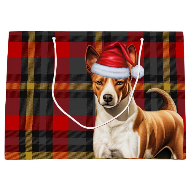 Röd och Grönt Play Basenji Hund Helgdag (Framsidan)