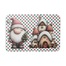 Röd och Grönt Polka dots Badrumsmatta