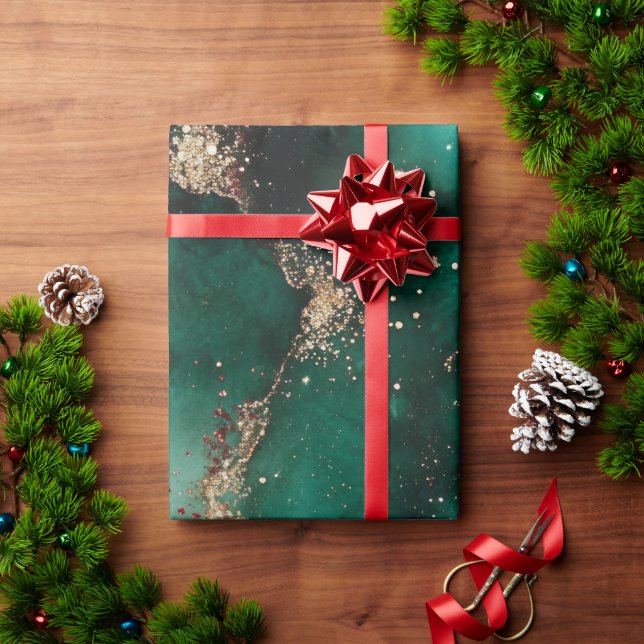 Röd och Grönt Presentpapper (Julgåva)