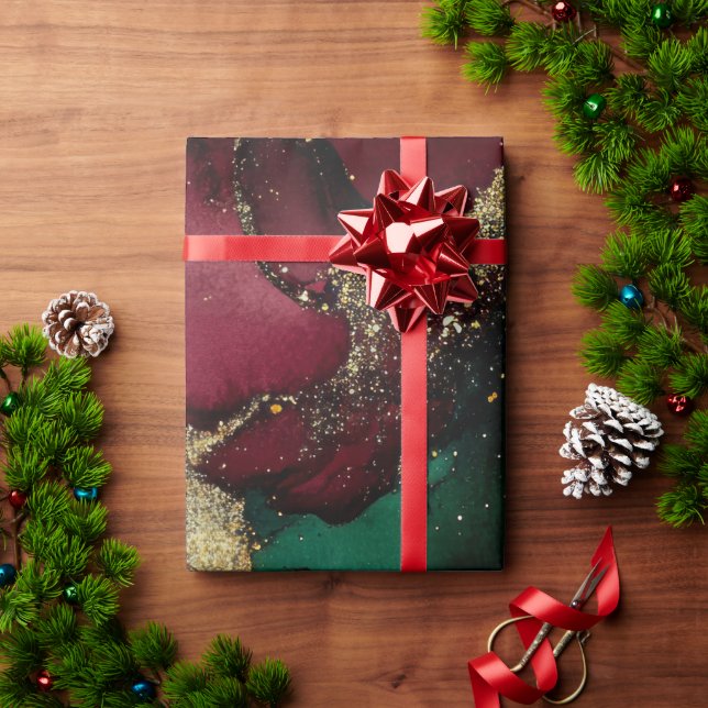 Röd och Grönt Presentpapper (Julgåva)