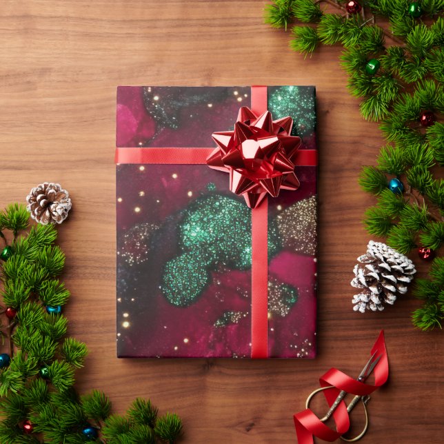 Röd och Grönt Presentpapper (Julgåva)