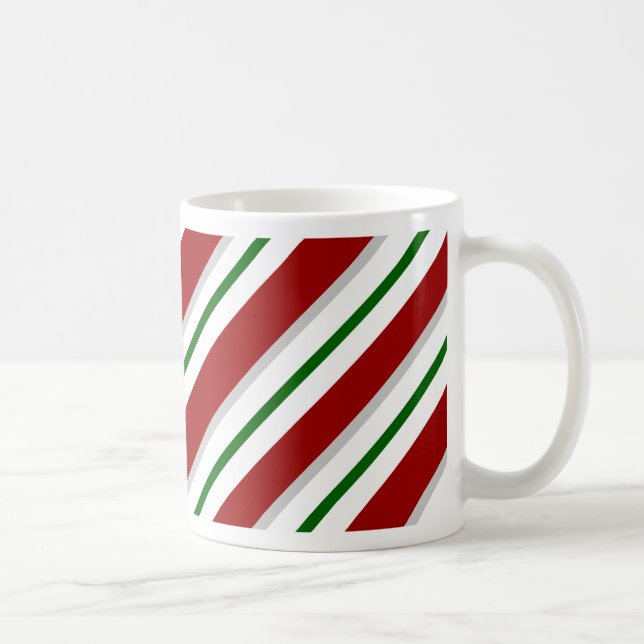 Röd och Grönt Rand Kaffemugg (Höger)