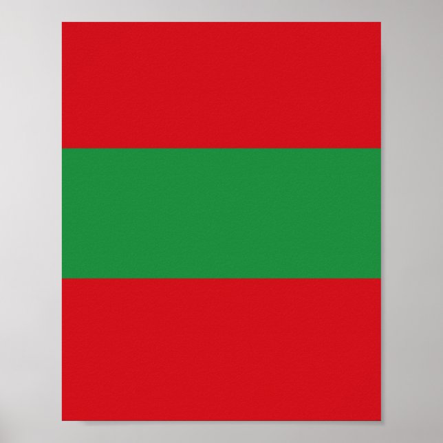 Röd och grönt rand poster (Framsidan)