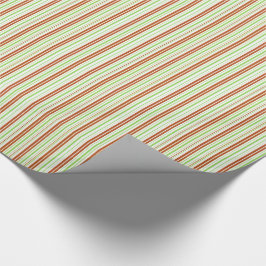 Röd och Grönt Rand Presentpapper