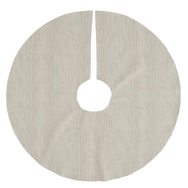 Röd och Grönt Rand Träd Skirt Julgransmatta Borstad Polyester (Framsidan)