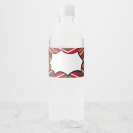 Röd och Grönt Rand Vattenflaska-etikett Vattenflaskor Etikett