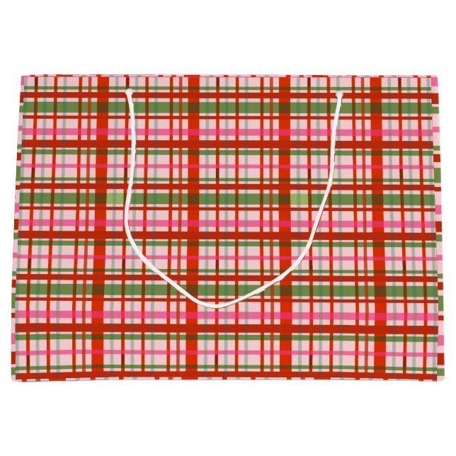 Röd och Grönt Skotsk jul Tartan (Framsidan)