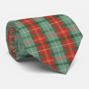 Röd och grönt tartan mönster slips