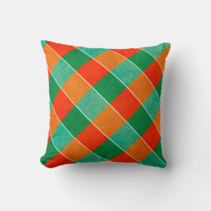 Röd och grönt tartan plaid mönster kudde