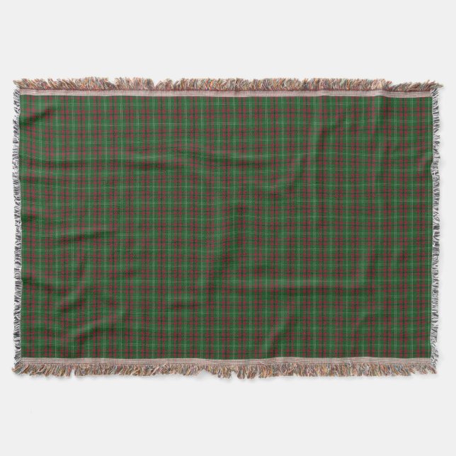 Röd och Grönt Tartan Throw Blanket Filt (Framsidan)