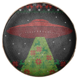 Röd och Grönt UFO Tractor Beam Ugly jul