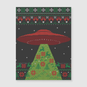 Röd och Grönt UFO Tractor Beam Ugly jul