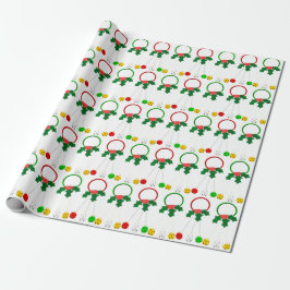 Röd och Grönt Vit insvällning Papper Presentpapper