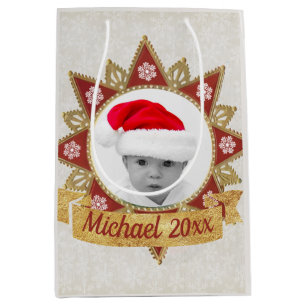 Röd och gud lyxcirkel Shape Ram Snowflake