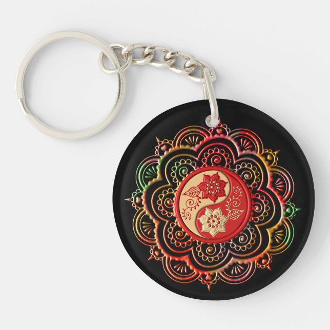 Röd och gul mandala (Framsidan)