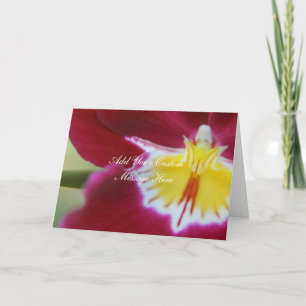 Röd och gul Orchid Kort