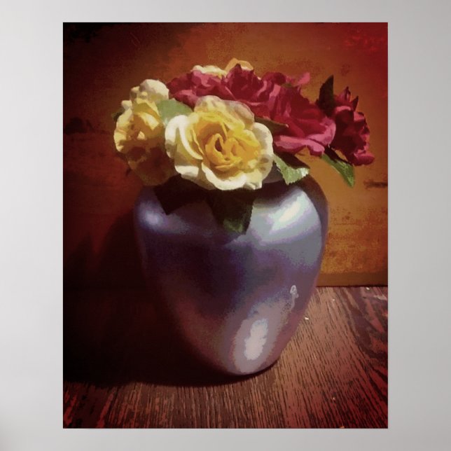 Röd och gul ros poster (Framsidan)