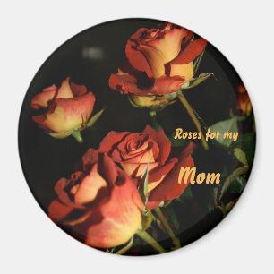 Röd och Gul ros Söt Mamma Magnet