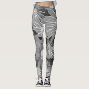 Röd och Gula blommor 2 Leggings