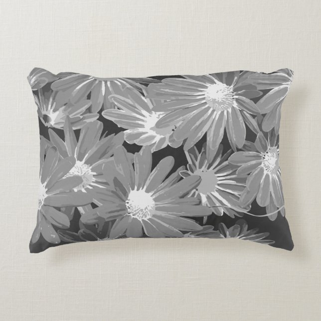 Röd och Gula blommor 2 Prydnadskudde (Framsidan)