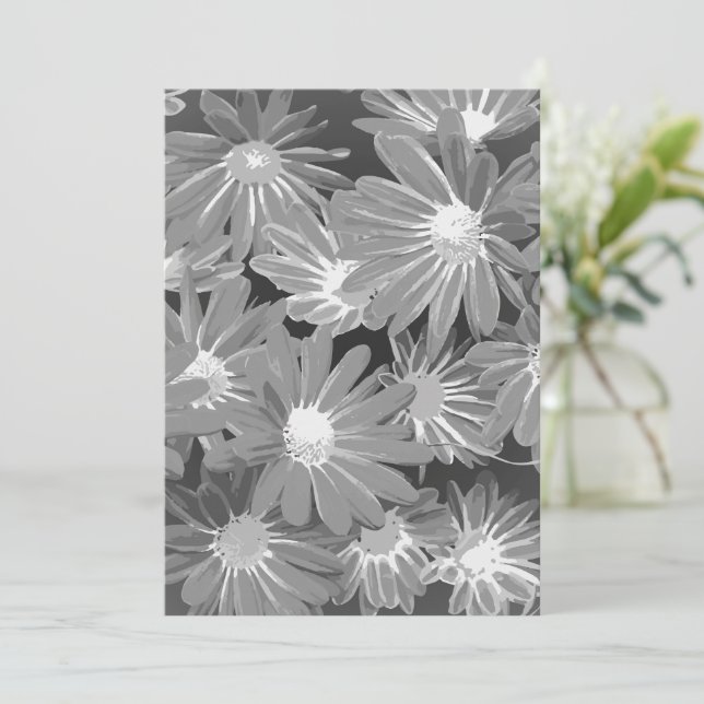 Röd och Gula blommor 2 Tack Kort (Stående Fram)