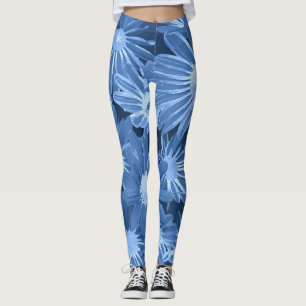 Röd och Gula blommor 3 Leggings