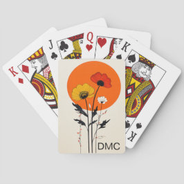 Röd och Gula blommor med Sol Casinokort