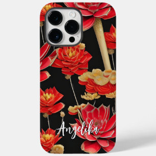 Röd och Guld Abstract Design med eget namn