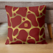 Röd och guld abstrakt giraffe mönster