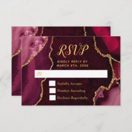 Röd och guld Agat Marmor OSA Kort